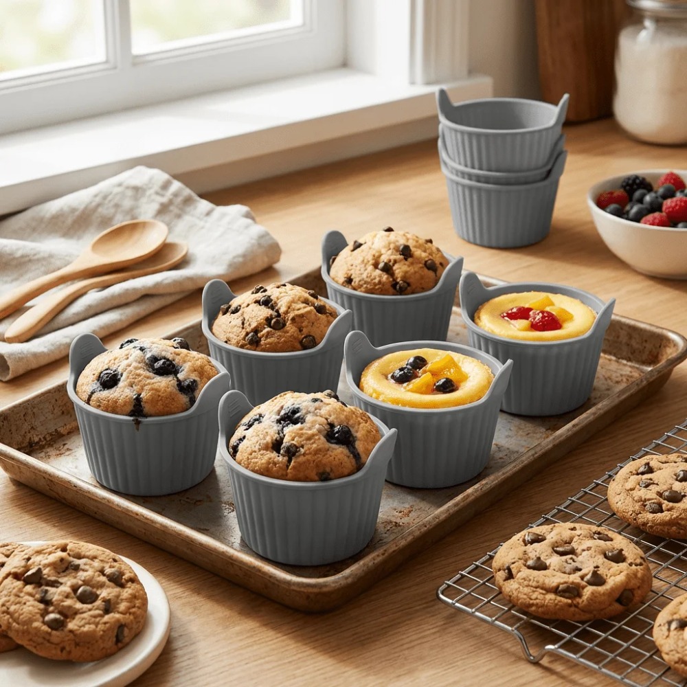 Kitchen Pro Baking Tray - Set di 6 Stampi in Silicone