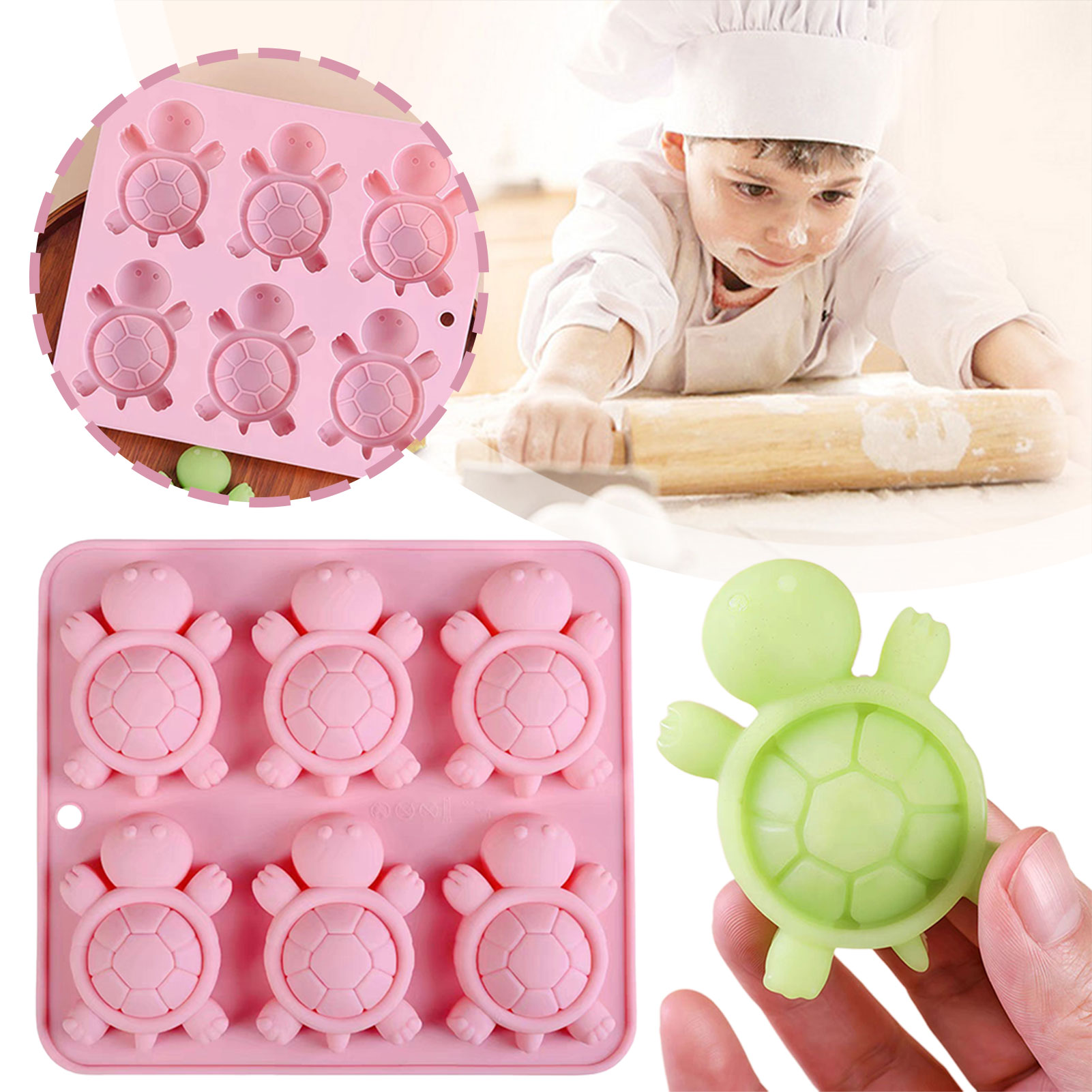 Kitchen Appliances For Baking - Tartarughe vassoio di ghiaccio 3d tartarughe