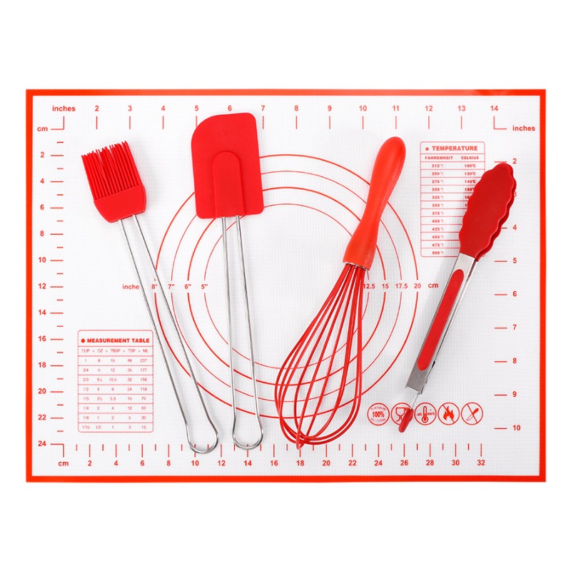 Pastry Brush Silicone - Set di 5 utensili da forno